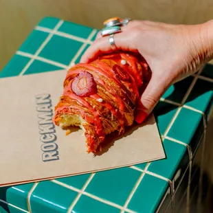 Strawberry Cheesecake Croissant. One of our weekend specials.