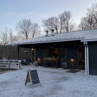 Outside taproom