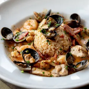 paella, food