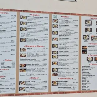 sushi and sashimi, menu