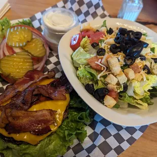 Thursday Burger Night: Lettuce Wrap Cheeseburger w/ a Side salad for $6.