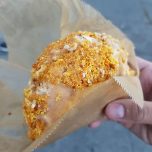 The KING!  Banana foster cremes, peanut butter and honeycomb.  Just like a banana pb sandwich!