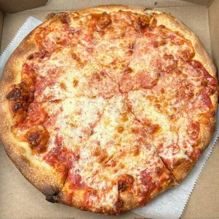 10&quot; well done -crispy and buttery crust, light char, big portion of cheese, sauce was decent. Not bad, not super great but good