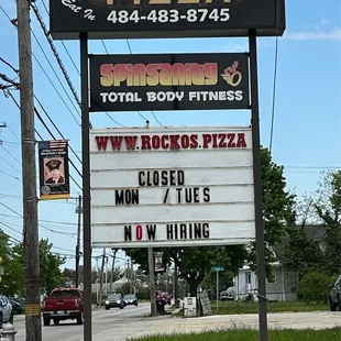 a sign for a restaurant