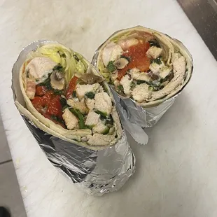 Grilled chicken italiano wrap