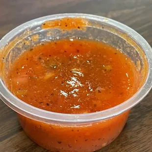 A sample of the Rockoto Sauce that will soon be seeking by the bottle. I can't wait! This was FIRE.