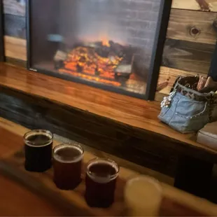 Yummy complimentary birthday beer flight with lots of available choices to pick from.