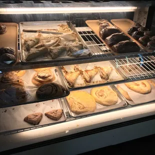 a display of baked goods