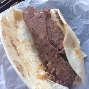 My bean and cheese taco