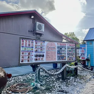 the front of the building