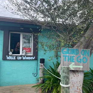 Walk up window where you can order or pick up orders