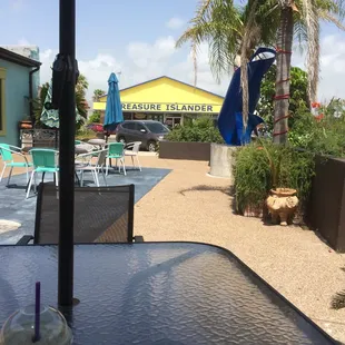 Most tables have umbrellas