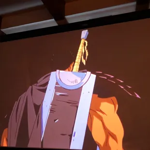 a man holding a sword