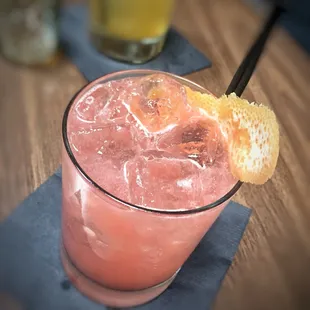 Hungover in Mexico - grapefruit &amp; Campari bitterness offset the sweet and sour