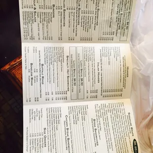 Menu 6/15.