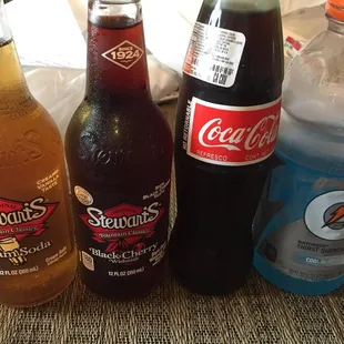 Variety of cold beverages. They have the &quot;Mexican&quot; Coca Cola in bottle (sugar cane instead of corn syrup).