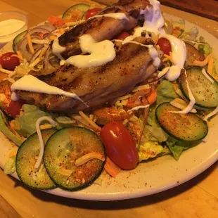Turkey Ribs with salad