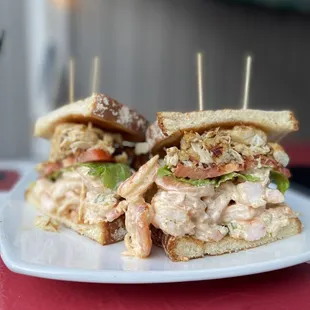 Seafood Club sandwich at RockSalt Grille in Westminster, Maryland