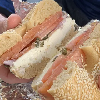 Lox and the Works Sandwich