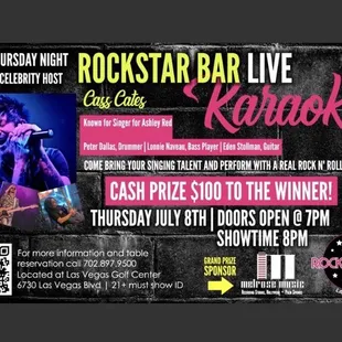 Karaoke night information