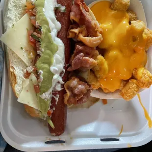 Supposed to be a bacon wrapped Sonoran dog