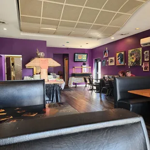 seating and tables in a restaurant