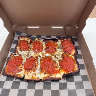 Detroit style GF pizza