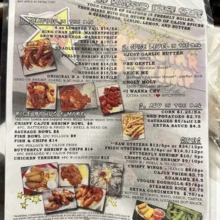 Food menu