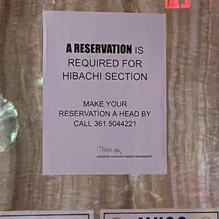 Don&apos;t forget if you want them to cook in front of y call ahead