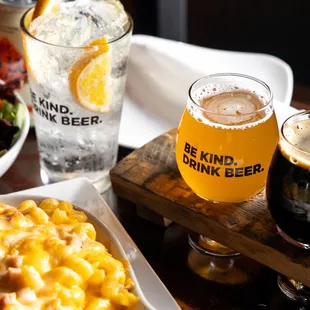 macaroni and cheese and beer