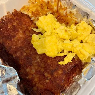 Corned Beef Hash 2 Egg Breakfast