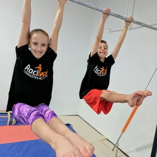 Hanging around on the bars!