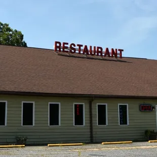 the front of the restaurant