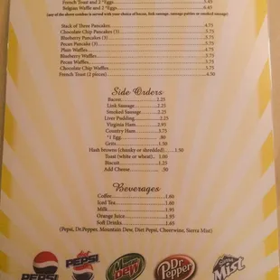 Breakfast Menu