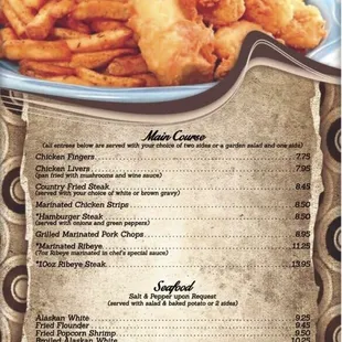 fish and chips, menu