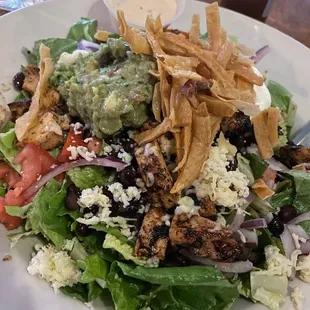 Taco Salad with blackened chicken