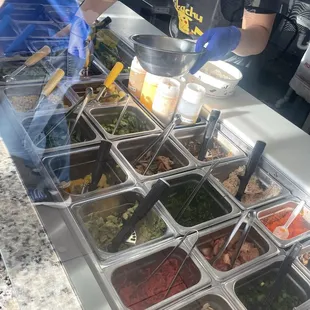 The sun was shining so hard to get a pic without a glare. But SO many toppings!