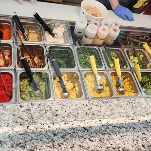 Lots of toppings to choose from