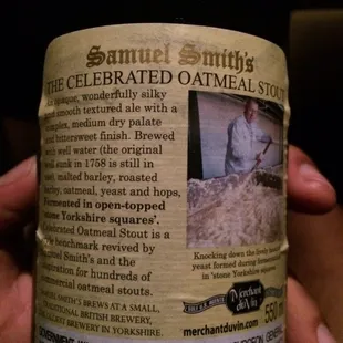 The rear end suspension of Smith's Oatmeal Stout.