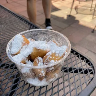 powdered sugar and powdered doughnuts