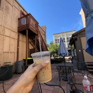 Coffee and courtyard