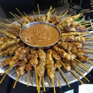 Chicken Satay Skewers with a Thai Peanut Sauce