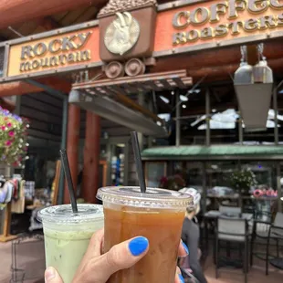 cold brew &amp; matcha latte
