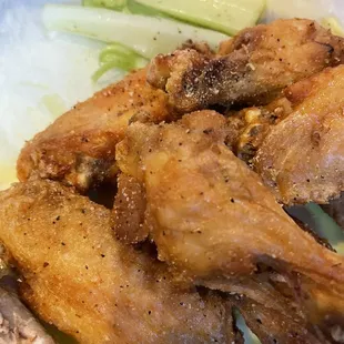 chicken wings and celery