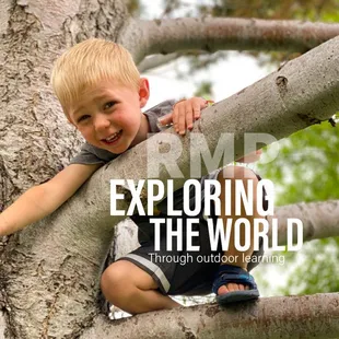 Child climbing a tree.