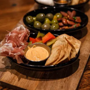 Picnic Plate: craft almonds &amp; olives, burrata, prosciutto