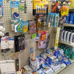 Some *really* random products in this section. Some look like they've been hanging here for a while...