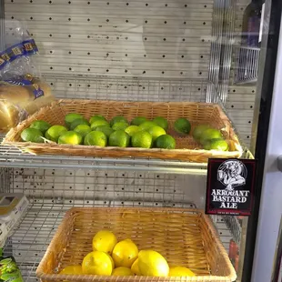 I think the lemons and limes are the only fresh produce here.