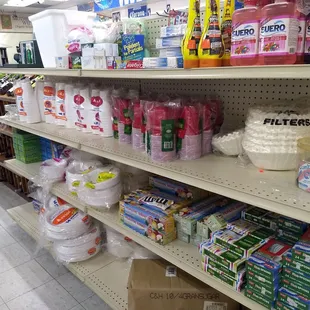 Some disposable cups, napkins, plates