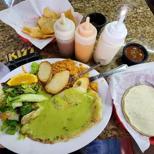 Fish fillet Poblano style is amazing!